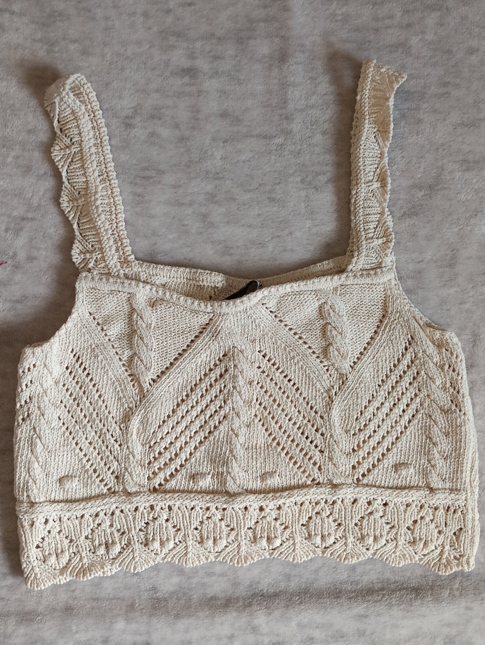 ZARA | Size Large Cream Knit Top
